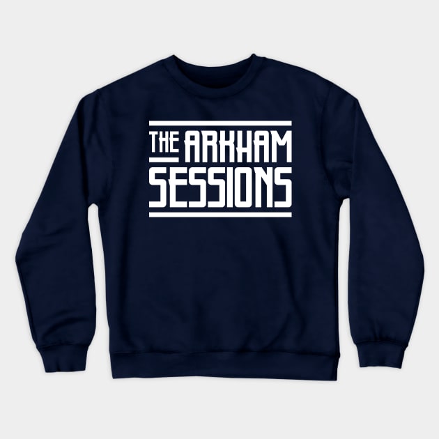 The Arkham Sessions Logo_White Crewneck Sweatshirt by The Arkham Sessions